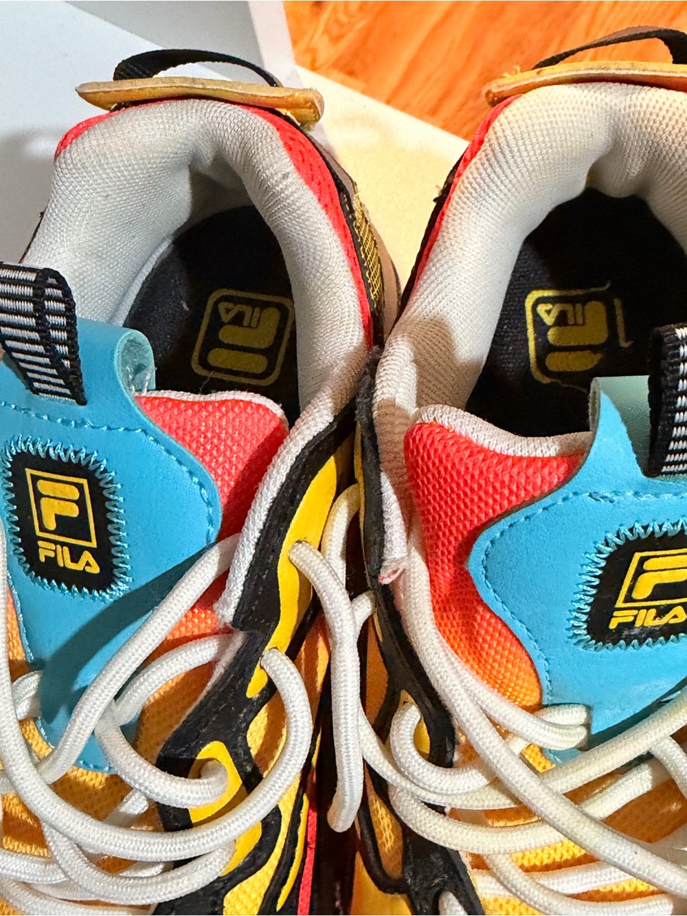 FILA Kids Multicolor Athletic Sneakers - Blue/Yellow/Red